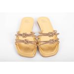Rasteira Tiras Cristal Ouro Ref. 0979.09931