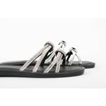 Rasteira Tiras Cristal Pretas Ref. 0979.09931