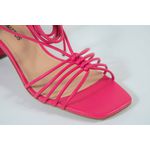 Sandália Tiras Pink Salto Bloco Ref. 09591.09972