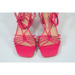 Sandália Tiras Pink Salto Bloco Ref. 09591.09972