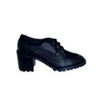 Bota Feminina Oxford em Couro Preto Ref. 09722.09423