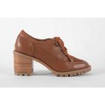 Bota Feminina Oxford em Couro Caramelo Ref. 09722.09423