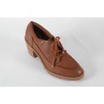 Bota Feminina Oxford em Couro Caramelo Ref. 09722.09423