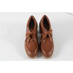 Bota Feminina Oxford em Couro Caramelo Ref. 09722.09423