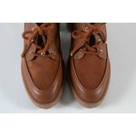 Bota Feminina Oxford em Couro Caramelo Ref. 09722.09423
