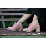 Bota Feminina Oxford em Couro Rose Ref. 09722.09423