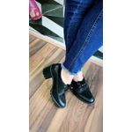 Bota Feminina Oxford em Couro Preto Ref. 09722.09423
