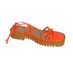 Sandalia Flatform de Amarração Laranja Ref. 0996.0999