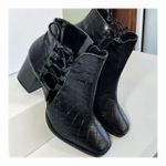 Bota Couro Croco Preto Ref. 09492.09914