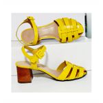 Sandalia Veneto Salto Bloco Amarelo Ref. 09471.09942