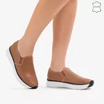 Tenis Slip On Atanado Monaco Camel REF. 09951.09922