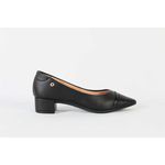 Scarpin Salto Bloco Baixo Preto Ref. 09811.09961