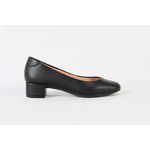 Scarpin Salto Bloco Bico Redondo Preto Ref. 09111.09951
