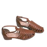 Sandalia Veneto Caramelo Salto Baixo Ref. 09932.09913