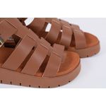 Sandalia Papete Tiras Camel Ref. 0997.09901