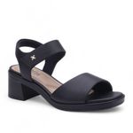 Sandalia Salto Bloco Preto Ref. 09921.09971