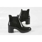 Bota Feminina Salto Baixo Verniz Preto Ref. 09721.09961