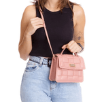 Bolsa Feminina Vic Quadrada Petite Jolie Rosa Antigo Ref. 09401.09941 
