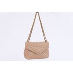 Bolsa de Couro Artesana Matelasse Doce de Leite Ref. 09943.09954