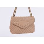 Bolsa de Couro Artesana Matelasse Doce de Leite Ref. 09943.09954