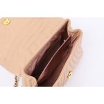 Bolsa de Couro Artesana Matelasse Doce de Leite Ref. 09943.09954