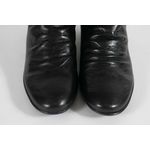 Bota Feminina em Couro Cano Baixo Ziper Preto Ref. 09942.09933 