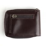 Carteira Masculina Ziper Fasolo Couro Chocolate Liso H014 Ref. 0967.09901 