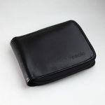Carteira Masculina Ziper Fasolo Couro Preto Liso H014 Ref. 0967.09901 