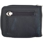 Carteira Masculina Ziper Fasolo Couro Preto Textura H063 Ref. 0996.0999