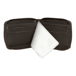 Carteira Masculina Ziper Fasolo Couro Café Textura H063 Ref. 0996.0999 