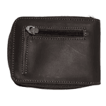 Carteira Masculina Ziper Fasolo Couro Chocolate Liso H063 Ref. 0996.0999 