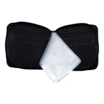 Carteira Masculina Ziper Fasolo Couro Preto Liso H063 Ref. 0996.0999 