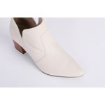 Bota Couro Salto Bloco Off White Ref. 09972.09963