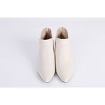 Bota Couro Salto Bloco Off White Ref. 09972.09963