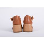 Sapato de Couro Mary Jane Camel Ref. 09932.09913