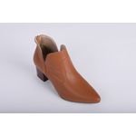 Bota Couro Salto Bloco Caramelo Ref. 09972.09963