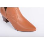 Bota Couro Salto Bloco Caramelo Ref. 09972.09963