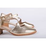 Sapato de Couro Mary Jane Ouro Ref. 09932.09913