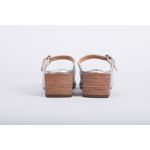 Mule Couro com Salto Bloco Prata Ref. 09491.09952