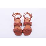 Sandalia de Couro Tiras Terracota Ref. 09902.09972