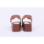 Sapato Couro Salto Bloco Caramelo Ref. 09422.09992