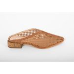 Mule Couro Tramado Caramelo Ref. 09422.09992