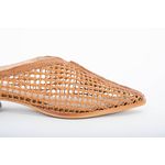 Mule Couro Tramado Caramelo Ref. 09422.09992