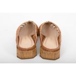 Mule Couro Tramado Caramelo Ref. 09422.09992