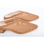 Mule Couro Tramado Caramelo Ref. 09422.09992