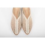 Mule Couro Tramado Off White Ref. 09422.09992
