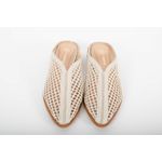 Mule Couro Tramado Off White Ref. 09422.09992