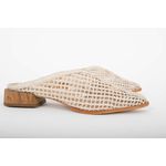 Mule Couro Tramado Off White Ref. 09422.09992