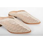 Mule Couro Tramado Off White Ref. 09422.09992