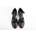 Sapato de Couro Mary Jane Preto Ref. 09932.09913